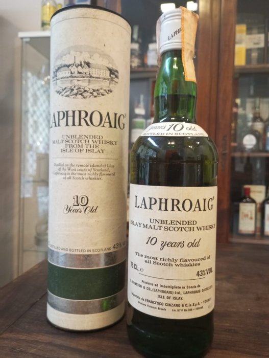 Laphroaig 10 years old - Unblended - Original bottling  - b. 1985  - 75cl