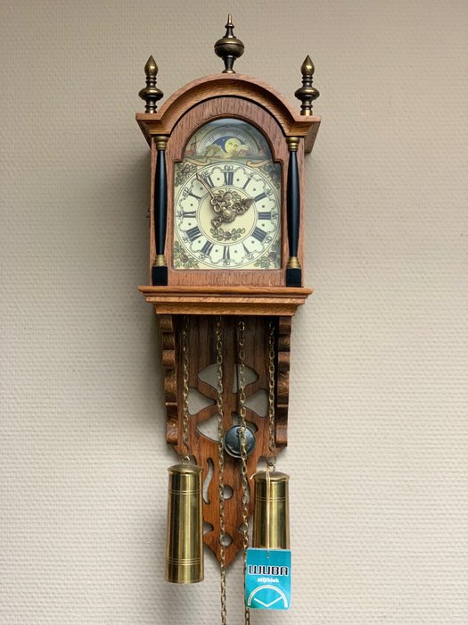 Wall clock - Frisian Tail Skipper - Historicism - Brass, Wood - 1980-1990