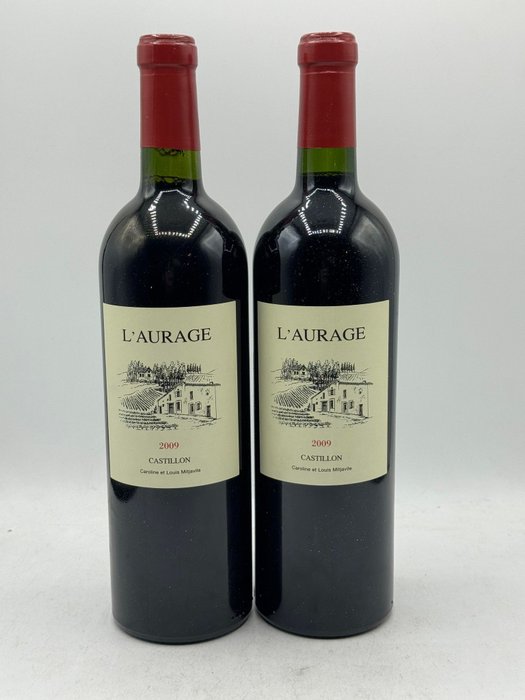 2009 L'Aurage Castillon - Bordeaux - 2 Bottiglia (0,75 litri)