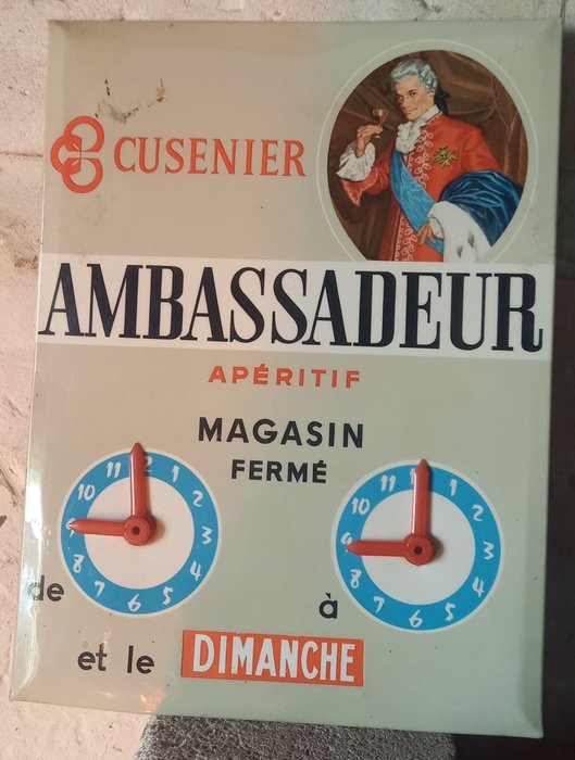 Cusenier Ambassadeur Aperitif - Plaque - Glacoid