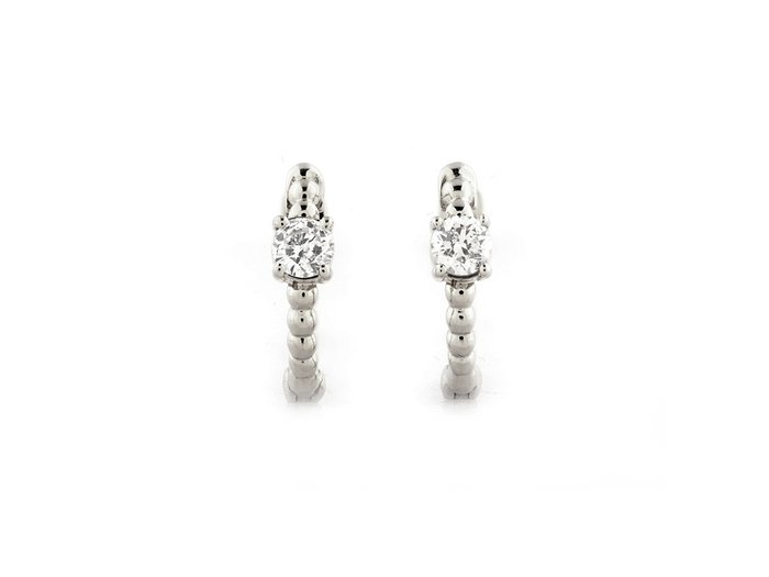 Sans Prix de Réserve - Boucles d'oreilles - 18 carats Or blanc -  0.22ct. tw. Diamant  (Naturelle)