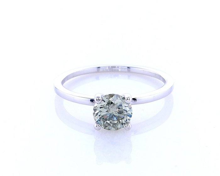 Ring - 14 karat Hvidguld -  0.70 tw. Diamant  (Natur) 