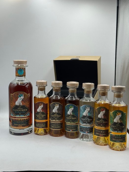 Canoubier - Selection Ile Maurice Box + The Mixologist Box: Various Rum - 20 cl, 70 cl - 7 flaskor