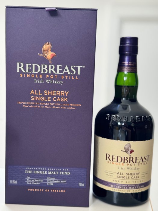 Redbreast 1997 22 years old - All Sherry Single Cask no. 34938 - for Single Malt Fund  - 700毫升