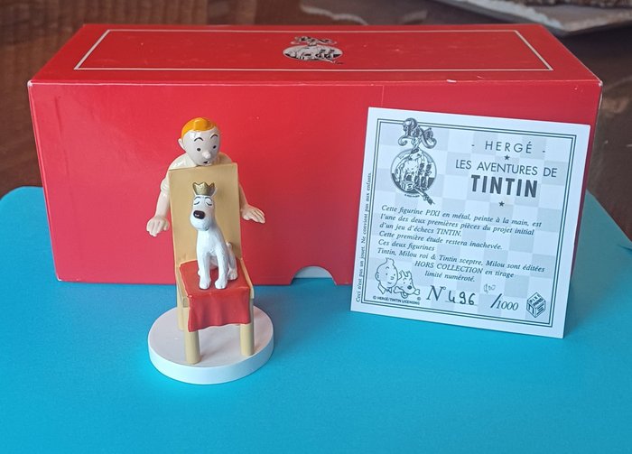 Tintin - Pixi figurine Tintin et Milou roi - réf 5500 - Jeu d'échec - Tintin au Congo