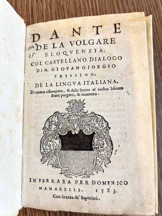 Dante Alighieri - De La Volgare Eloquenzia - 1583