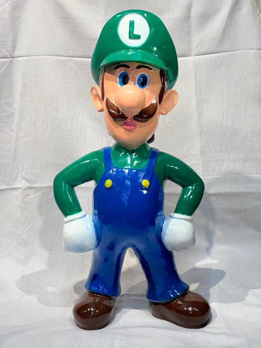 Super Mario Bros - Luigi 70 cm Personnage publicitaire - Résine/Polyester - 2000-2010