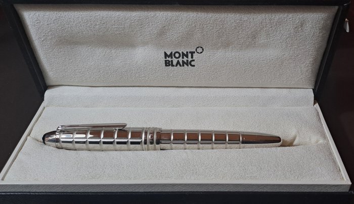 Montblanc - 146 Solitaire Platinum Plated Facet - Piston - Pennino oro 18 kt. - Fountain pen