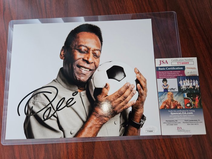 Brazil - Pele – signierte Fotos (20 x 25 cm), authentisches JSA-Autogramm (Ultimate Autographs) 