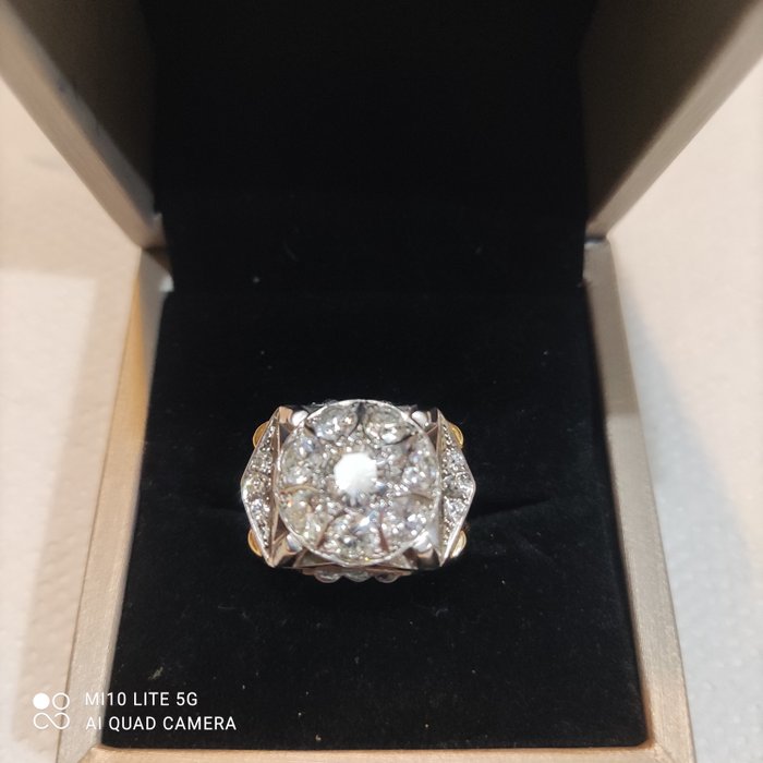 Ring - 18 kraat Gulguld -  2.70 tw. Diamant  (Natur) - Diamant 