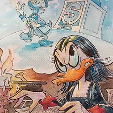 Alessandro Gottardo - 1 Watercolour - Uncle Scrooge - Formule magiche per paperi ricchi - 2023 Comic Art