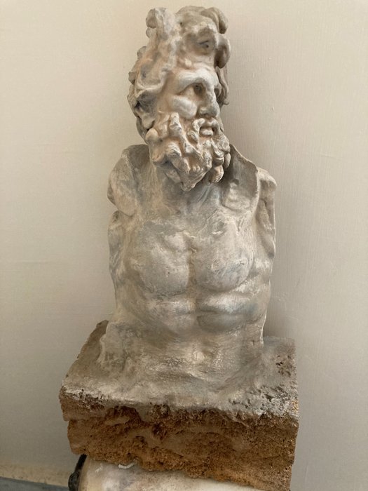 Skulptur, Dorso Menelao 43 cm - 43 cm - Stein (Mineralstein)