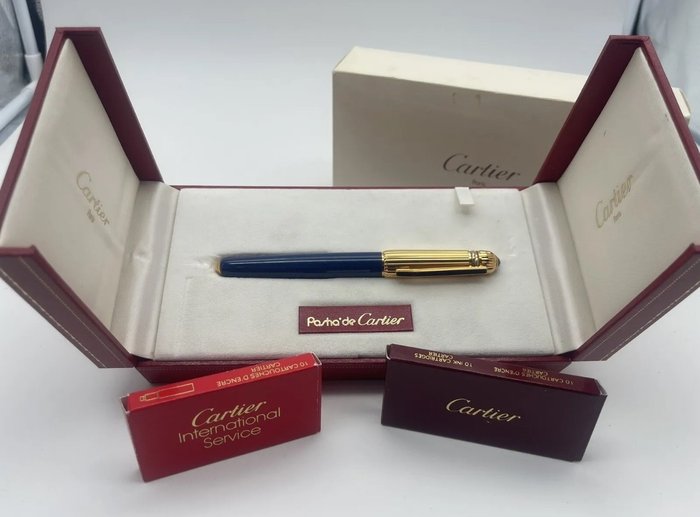 Cartier - Pasha  Rara e Pregiata  Penna Stilografica vintage, pennino in oro 18 Kt 750 in buone - Fyldepen