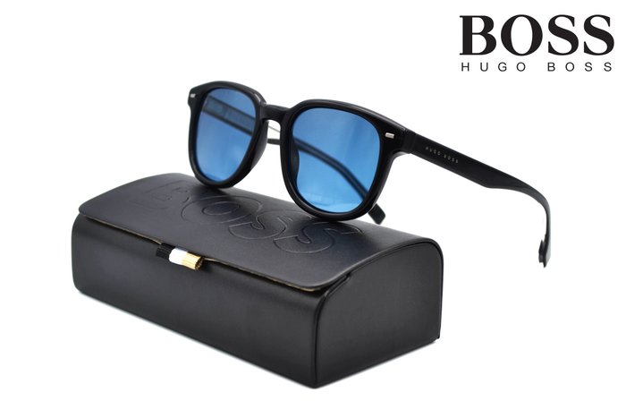 Hugo Boss - 1319S 284 - No Reserve Price - Black Acetate Design & Blue Lenses - *New* - Sonnenbrille