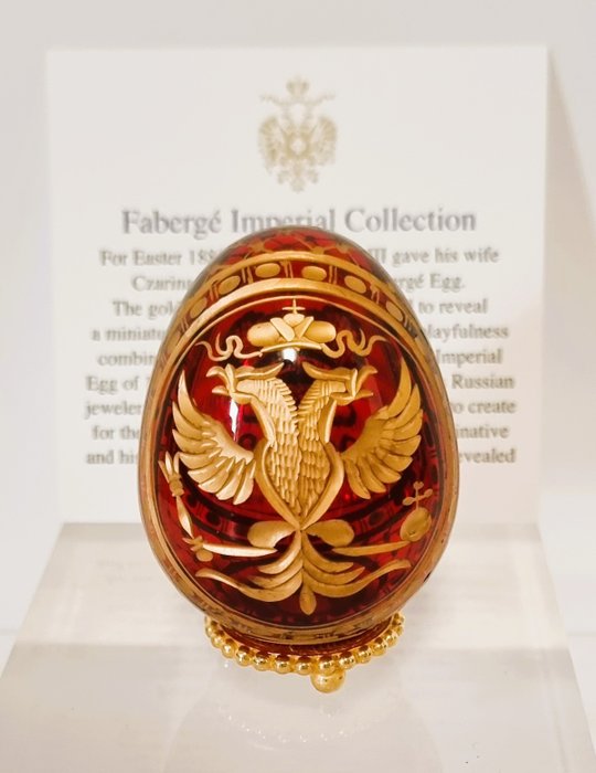 Meget pen stand, Fabergé-stil, samler nr. 2773 Egg - . - 8 cm - 0 cm - 0 cm -  (2)