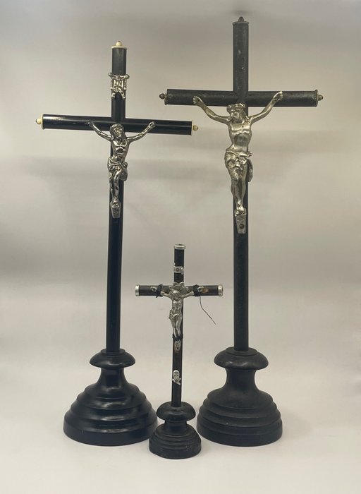 耶穌受難十字架像 (3) - 拿破崙三世風格 - 木 - 1850-1900