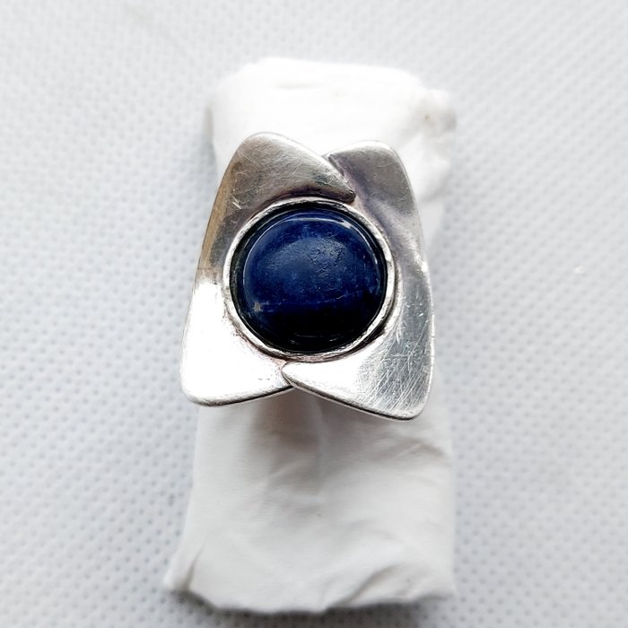 No Reserve Price - Ring Vintage Silver Ring 1970s With Sodalite 