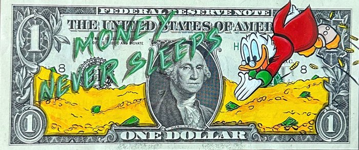Alan Stefanov (1999) - "Money Never Sleeps" 1 dollar bill