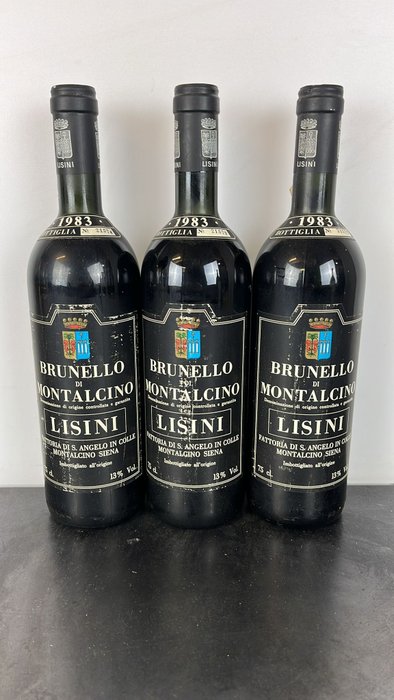 1983 Lisini - Brunello di Montalcino - 3 Pullot (0.7 L)