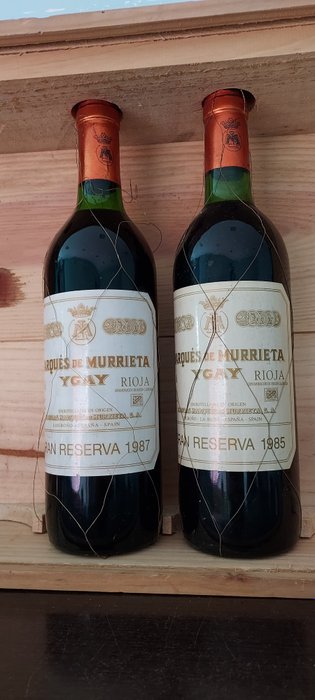 1985 & 1987 Marques de Murrieta, Ygay - Rioja Gran Reserva - 2 Flessen (0.75 liter)