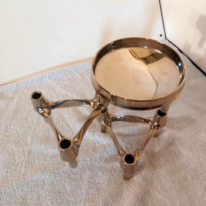 Chamberstick燭台 釘子奎斯特 - (3) - 黃銅, 鍍鉻