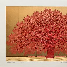 “Tree Scene 149” – Signed and numbered by the artist 51/200 LARGE NAMIKI. NO RESERVE PRICE! – Hajime Namiki (b 1947) – Japan