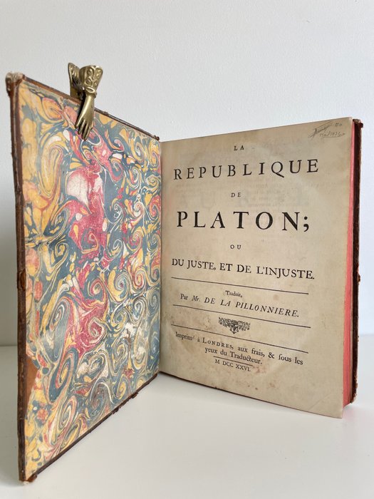 M. De la PiIllonière - La République de Platon - 1726