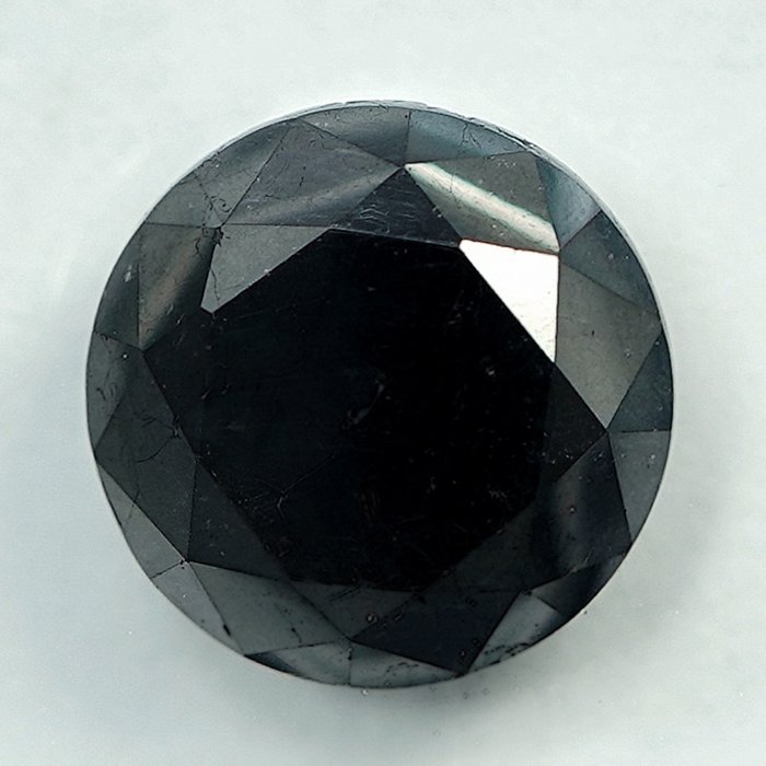 Diamant - 2.88 ct - Brillant - Black - N/A