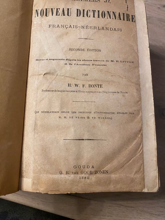 J. Kramers Jz - Nouveau Dictionnaire Francais Neerlandais - 1881