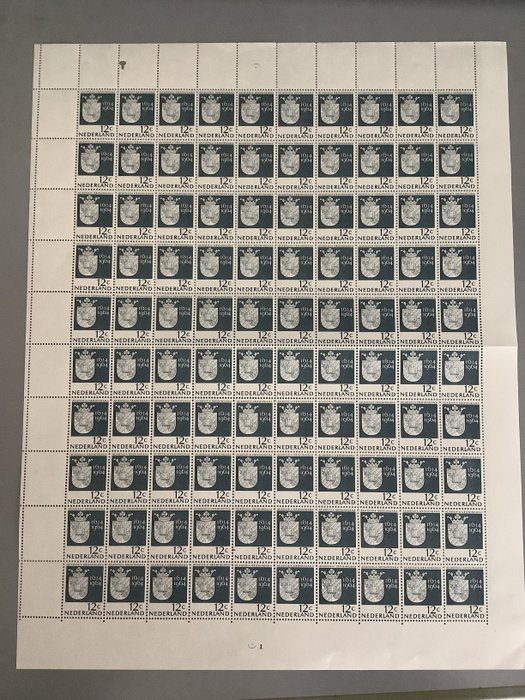 Alankomaat 1964/1965 - Erilaisia leimoja, joissa on levyvirheitä kokonaisilla arkeilla - NVPH 816, 829, 830, 834, 840 en 841