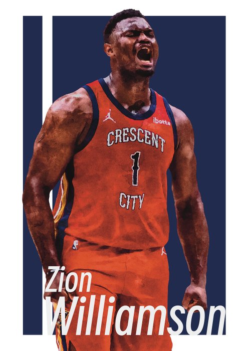 SDIMART - Zion Williamson New Orleans Pelicans Portrait Edition 1/5 w/COA