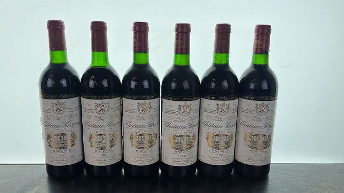 1989 Chateau Kirwan, Margaux année du 250eme Anniversaire - Margaux Grand Cru Classé - 6 Bottiglie (0,75 L)