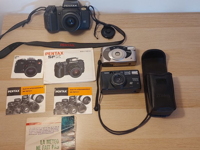 Kodak, Konica, Pentax Pentax SFX + 35-70mm Zoom, Konica FR70 AF, Kodak Advantix F600 Analogt kamera