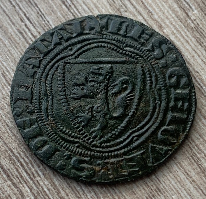 低地国家领地，佛兰德斯县. Rekenpenning Lodewijk van Male 1346-1384,  Dugn. 12 var..