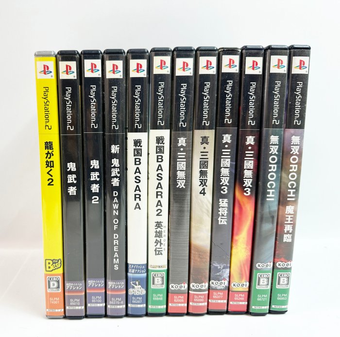 KOEI - WHOLESALE LOT of 12 SONY PlayStation 2 NTSC-J  MUSOU Sengoku BASARA Onimusha - Play Station 2 - Gra wideo na płycie - W oryginalnym pudełku