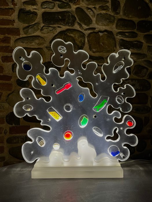 Renzo Nucara - Bordlampe (1) - Lysform - Plast, plexiglass