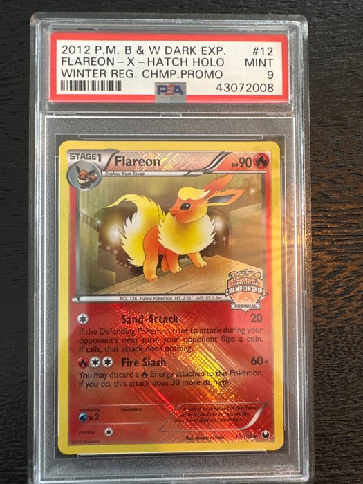 Pokémon - 1 Graded card - flareon regional stamp - PSA 9