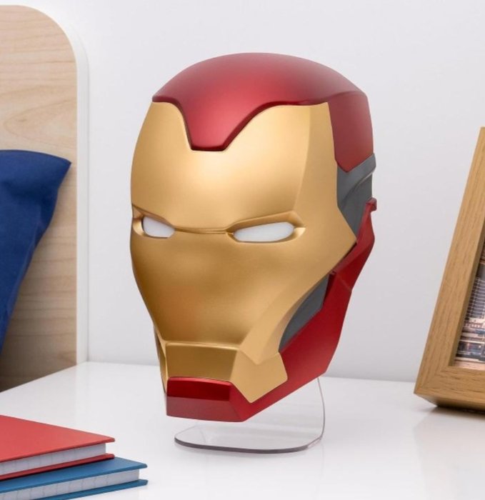 Marvel iron man mask light lampada da tavolo applique a parete disney - Cartel luminoso - Plástico