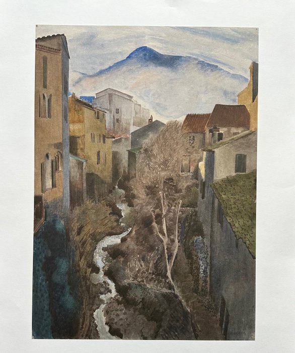 Auguste Herbin ( 1882-1960 ), fter - Le pont de jan sarris à céret