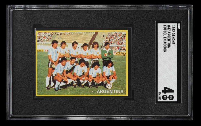 1982 - Danone - Futbol en Accion - Diego Maradona / Argentina - #47 - 1 Graded card - SGC 4