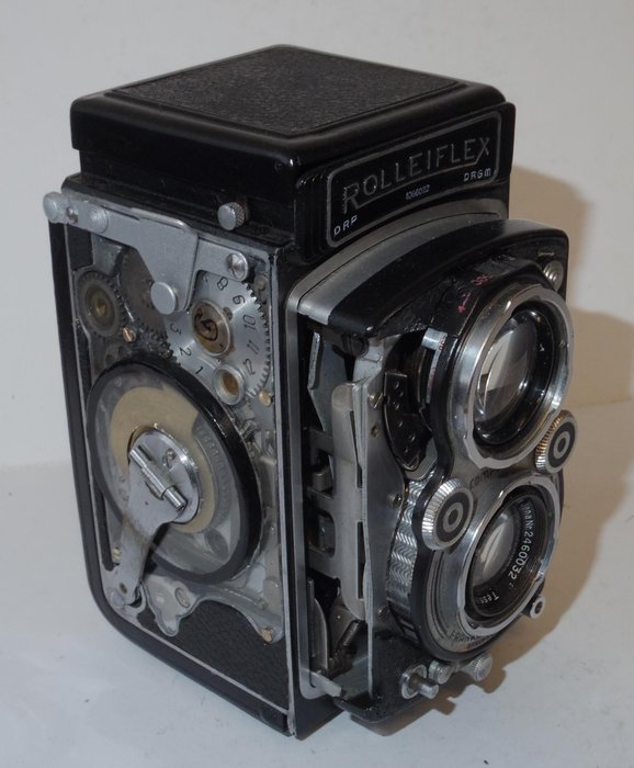 Rollei Rolleiflex Automat 6x6 Cut-away model -  c1947  - uniek exemplaar Ikerlencsés tükörreflexes fényképezőgép (TLR)