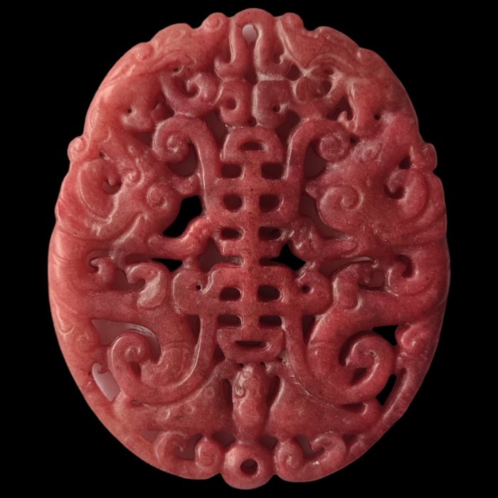 Kaiverrus, 'Lucky' Amulet  - Free Shipping - 33gr - 6.5 cm - Serpentiini ryhmä