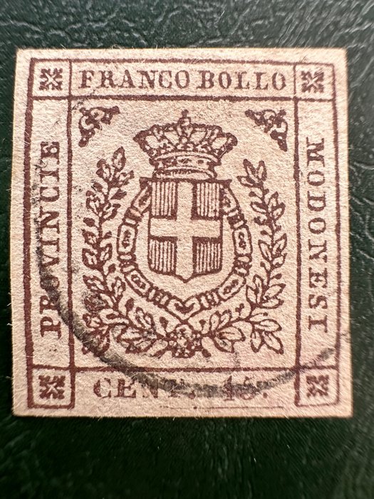 State Italiene Antice - Modena 1859 - 15 cent bruno scuro - Sasone n.13a