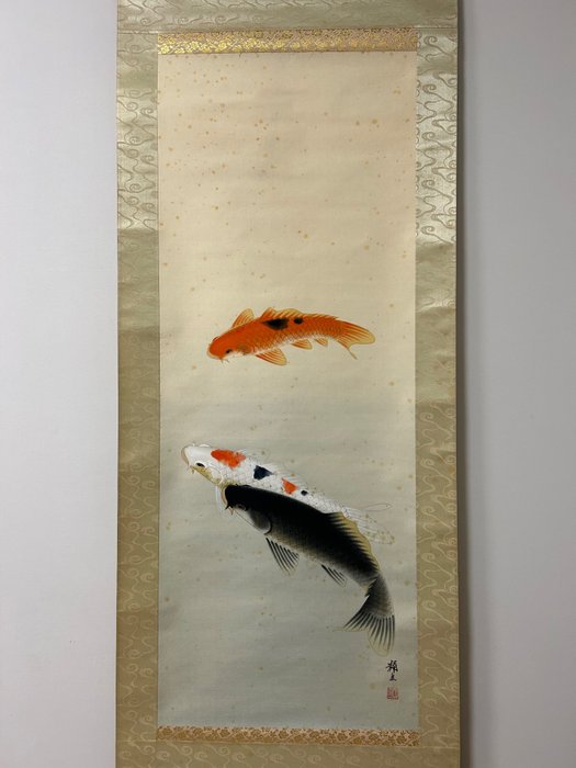 Three beautiful Koi with different colors - 静丘 - 日本  (没有保留价)