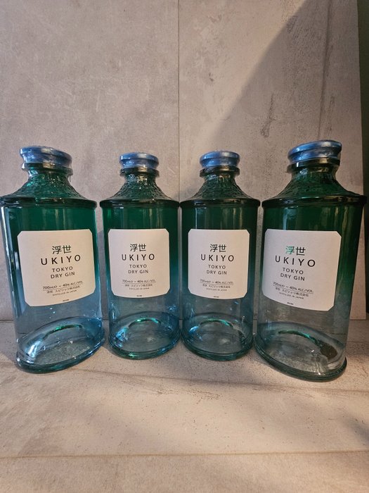 Ukiyo - Tokyo Dry Gin - 70 cl - 4 botellas