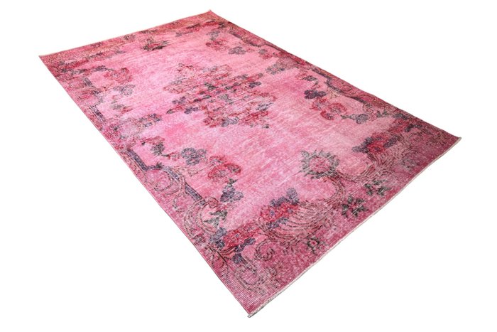 Pink vintage √ Certifikat √ Rengør som ny - Tæppe - 255 cm - 156 cm