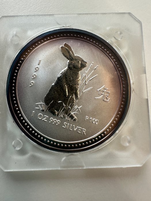 Australia. 1 Dollar 1999 Year of the Rabbit, 1 Oz (.999)  (Fără preț de rezervă)