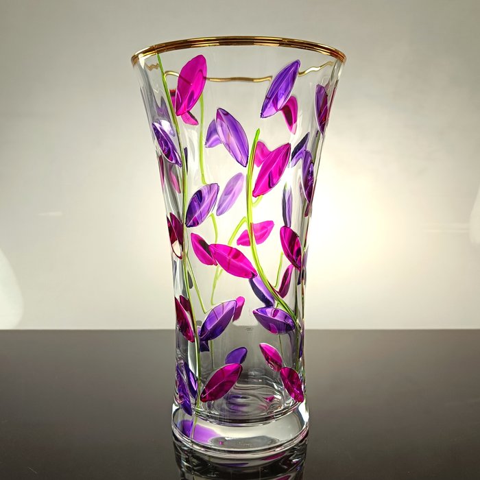 SECOLOVENTESIMO - Vase -  Spring Leaves Vase  - Crystal, Gold