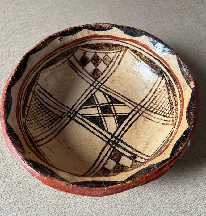 碗 21 厘米 - Terracotta - 摩洛哥 - 1980年-1990年