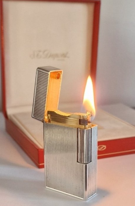 S.T. Dupont - JUBILÈE - Pocket lighter - Gold-plated, Silverplate
